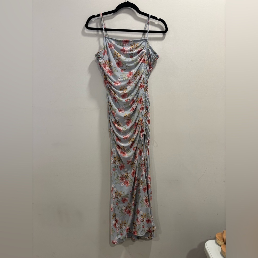 Charlotte Russe Rouched Floral Midi Dress
